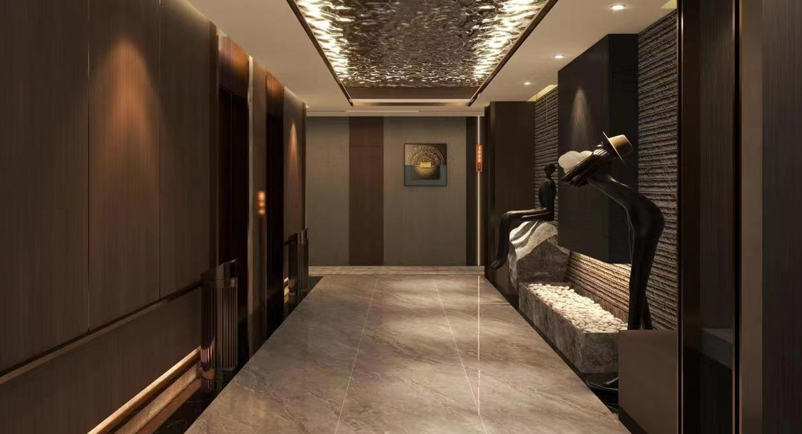 Panel dinding karbon kristal kantor dan ruang komersial