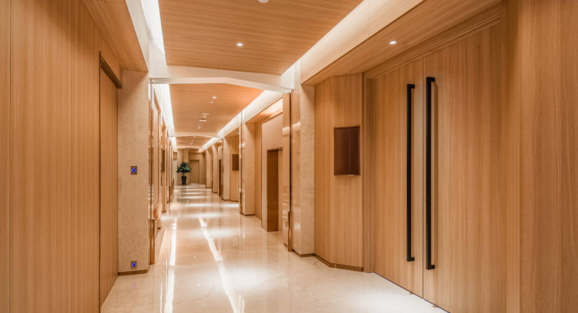 Panel dinding karbon kristal bangunan publik