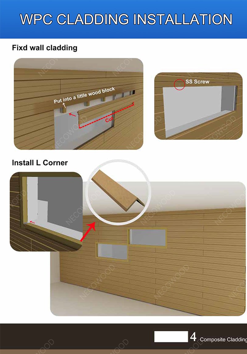 Hasil Akhir Pemasangan WPC Cladding